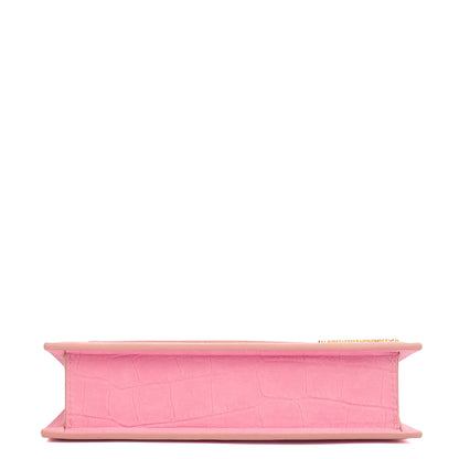 Jacquemus Top Handle Le Chiquito Long in Pink, Leather — Detail View