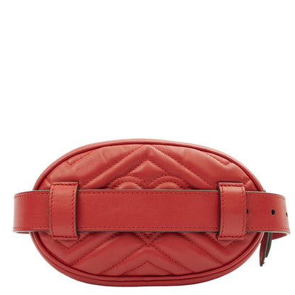 Gucci Cross Body Marmont Belt Bag in Red, Leather — Alternate View 9