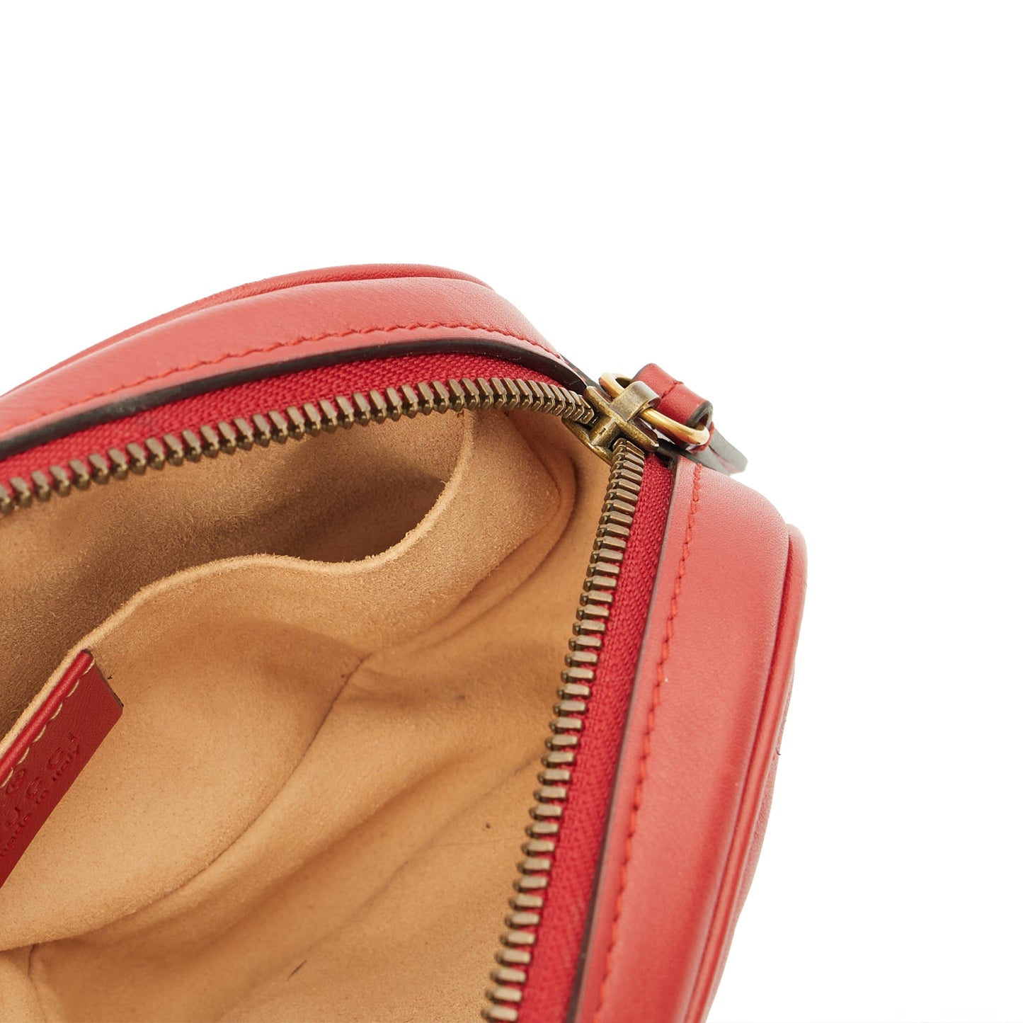 Gucci Cross Body Marmont Belt Bag in Red, Leather — Alternate View 17