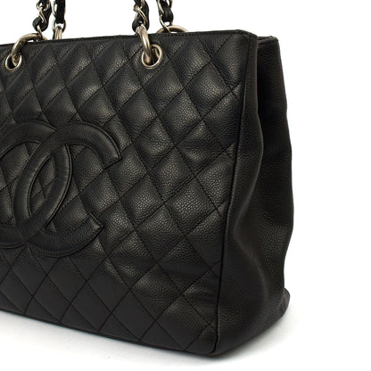 Chanel Tote Grand Shopping Tote in Black, Caviar Leather — Alternate View 15