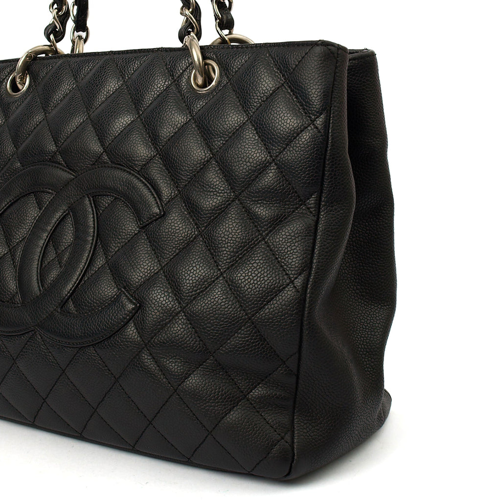 Chanel Tote Grand Shopping Tote in Black, Caviar Leather — Alternate View 23