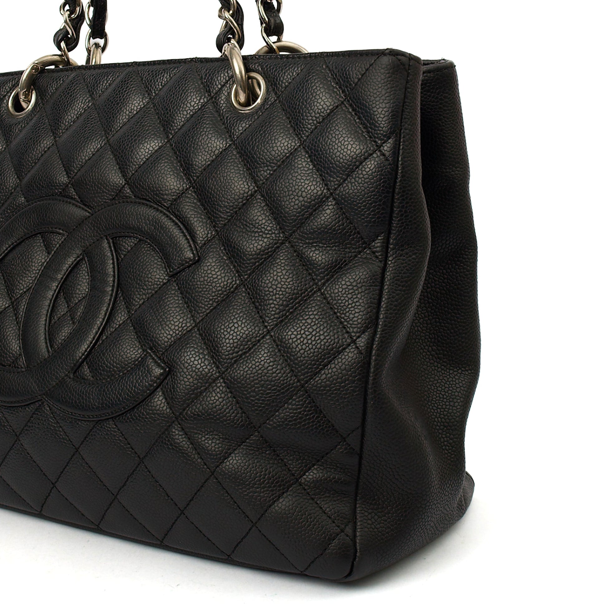 Chanel Tote Grand Shopping Tote in Black, Caviar Leather — Alternate View 23