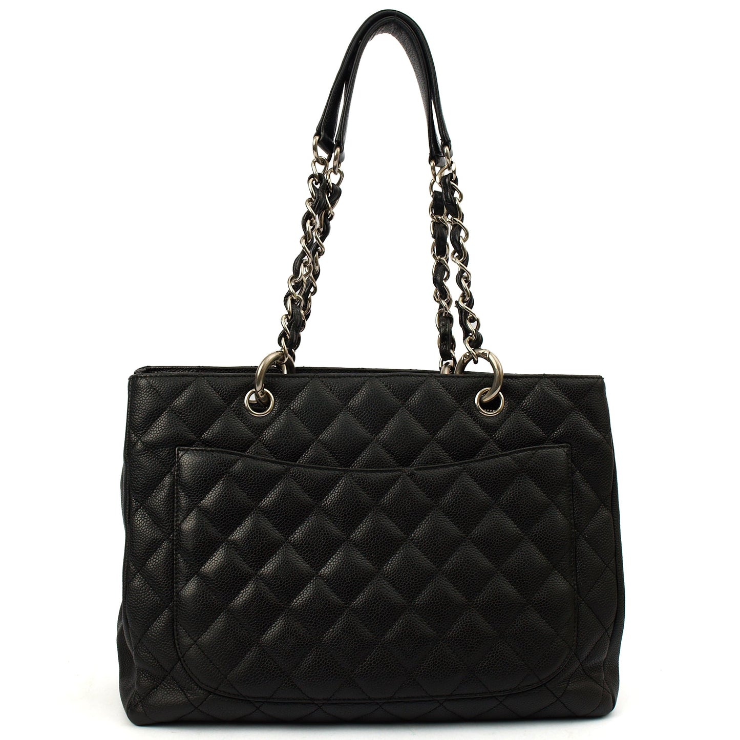 Chanel Tote Grand Shopping Tote in Black, Caviar Leather — Alternate View 20