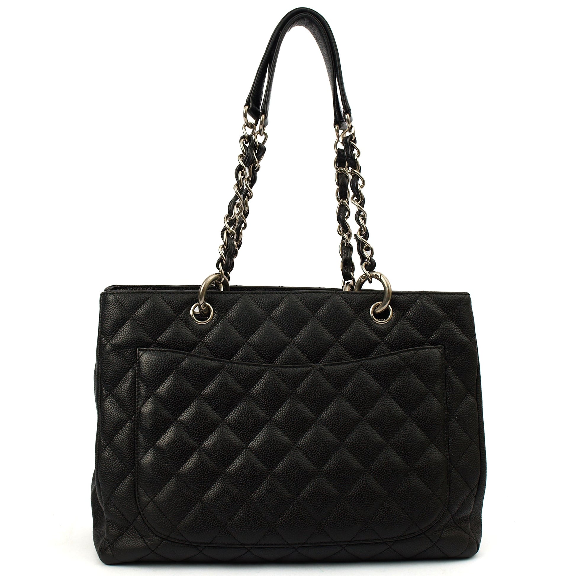Chanel Tote Grand Shopping Tote in Black, Caviar Leather — Alternate View 20