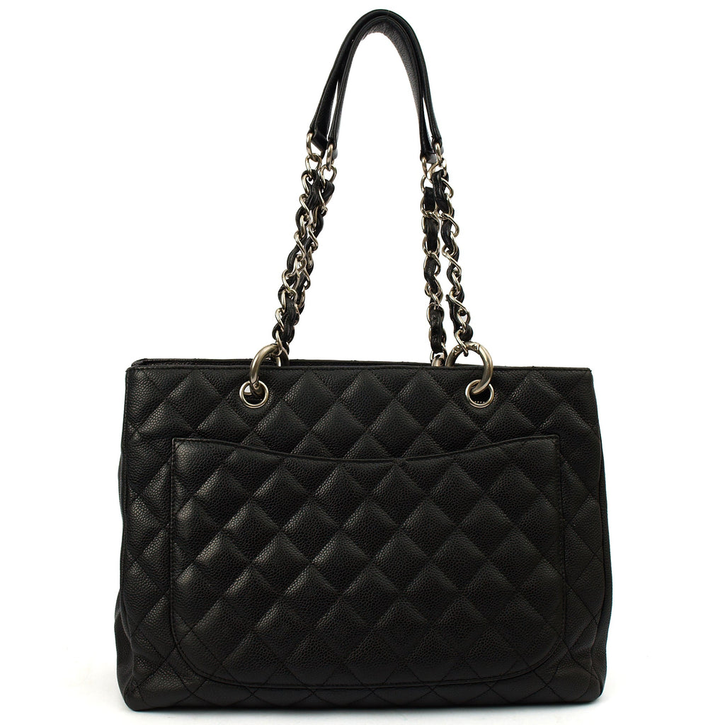 Chanel Tote Grand Shopping Tote in Black, Caviar Leather — Alternate View 12