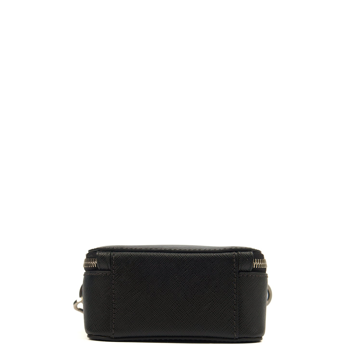 Prada Cross Body Brique - Small in Black, Saffiano Leather — Top View