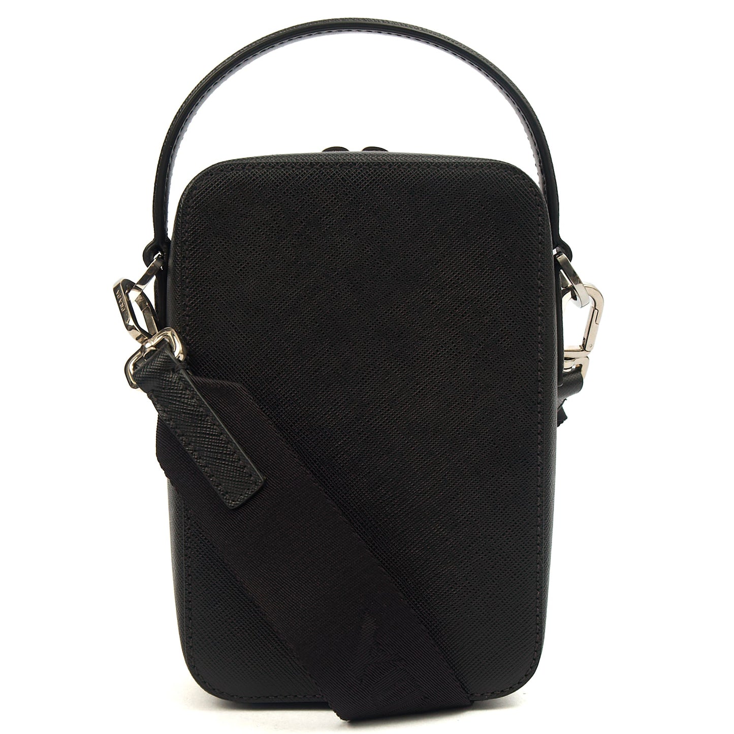 Prada Cross Body Brique - Small in Black, Saffiano Leather — Alternate View 17