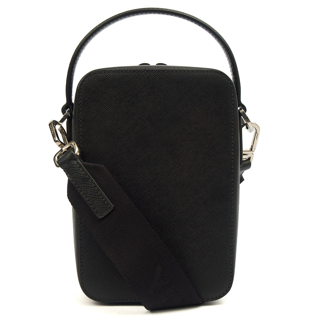 Prada Cross Body Brique - Small in Black, Saffiano Leather — Alternate View 10