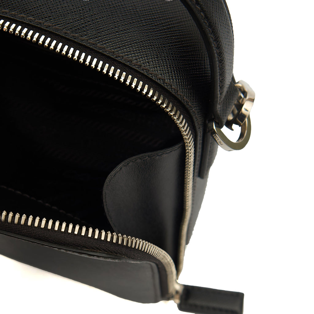 Prada Cross Body Brique - Small in Black, Saffiano Leather — Alternate View 7