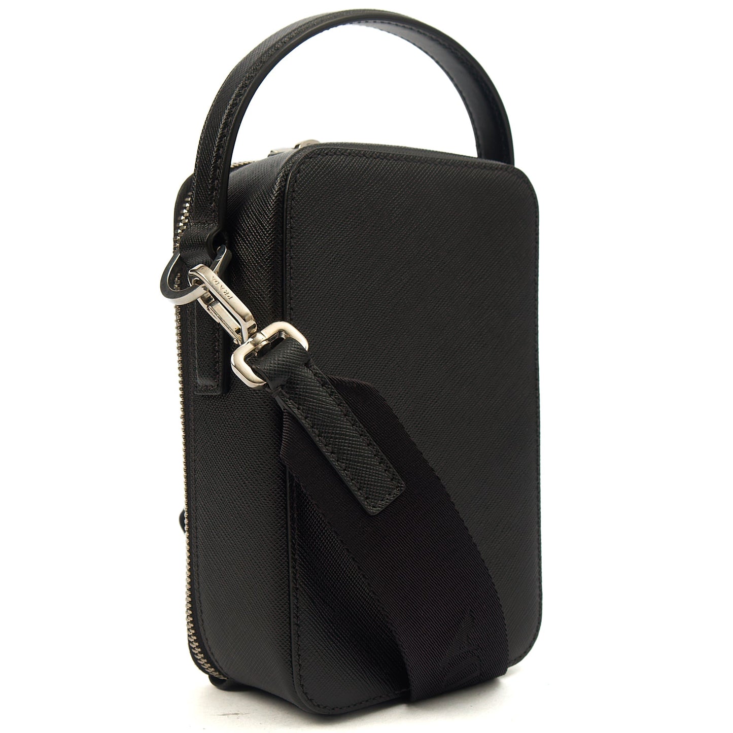 Prada Cross Body Brique - Small in Black, Saffiano Leather — Alternate View 9