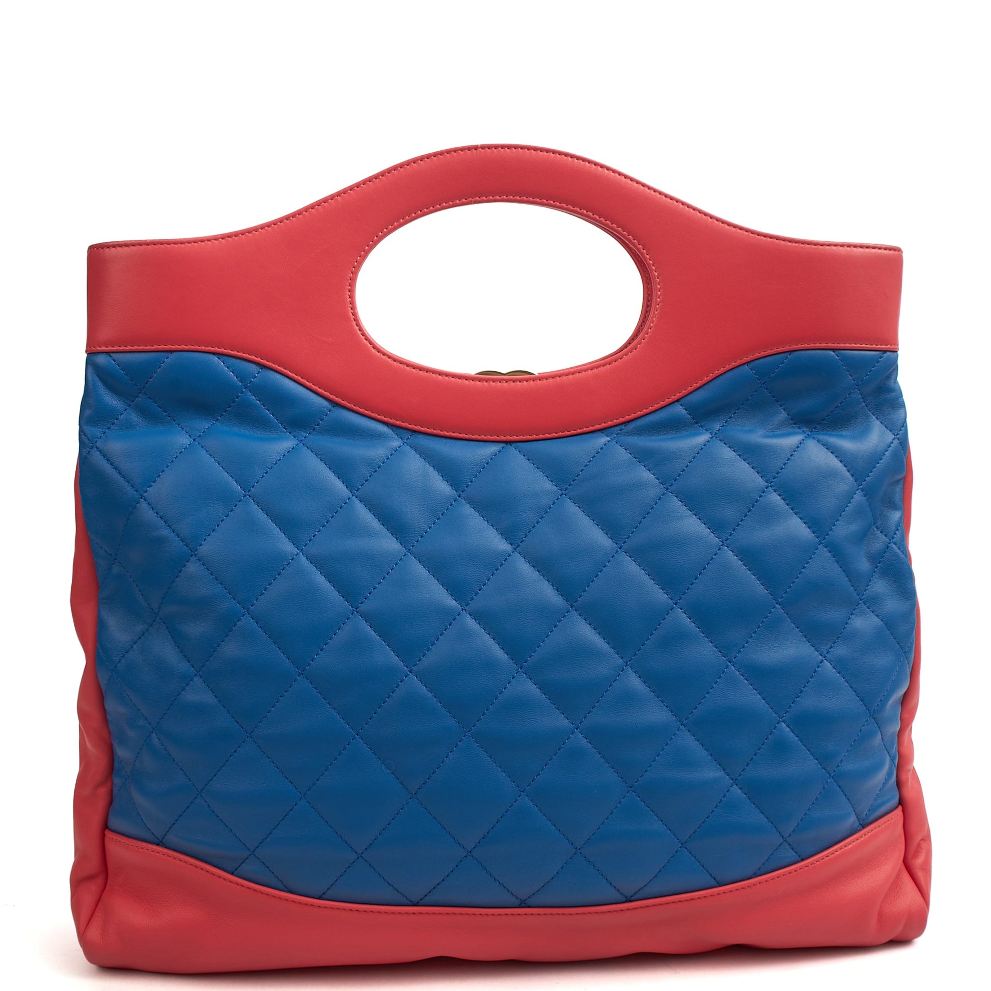 Chanel Tote 31 Large Shopping Tote in Pink, Calfskin Leather — Alternate View 23