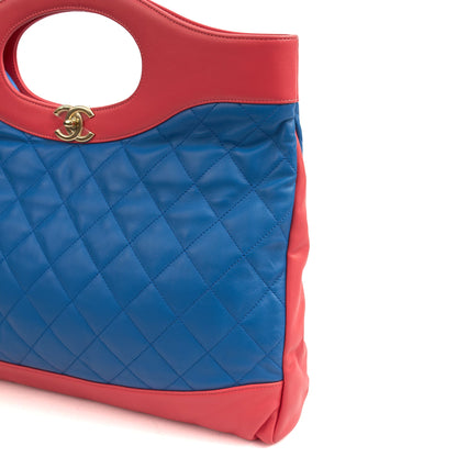 Chanel Tote 31 Large Shopping Tote in Pink, Calfskin Leather — Alternate View 28