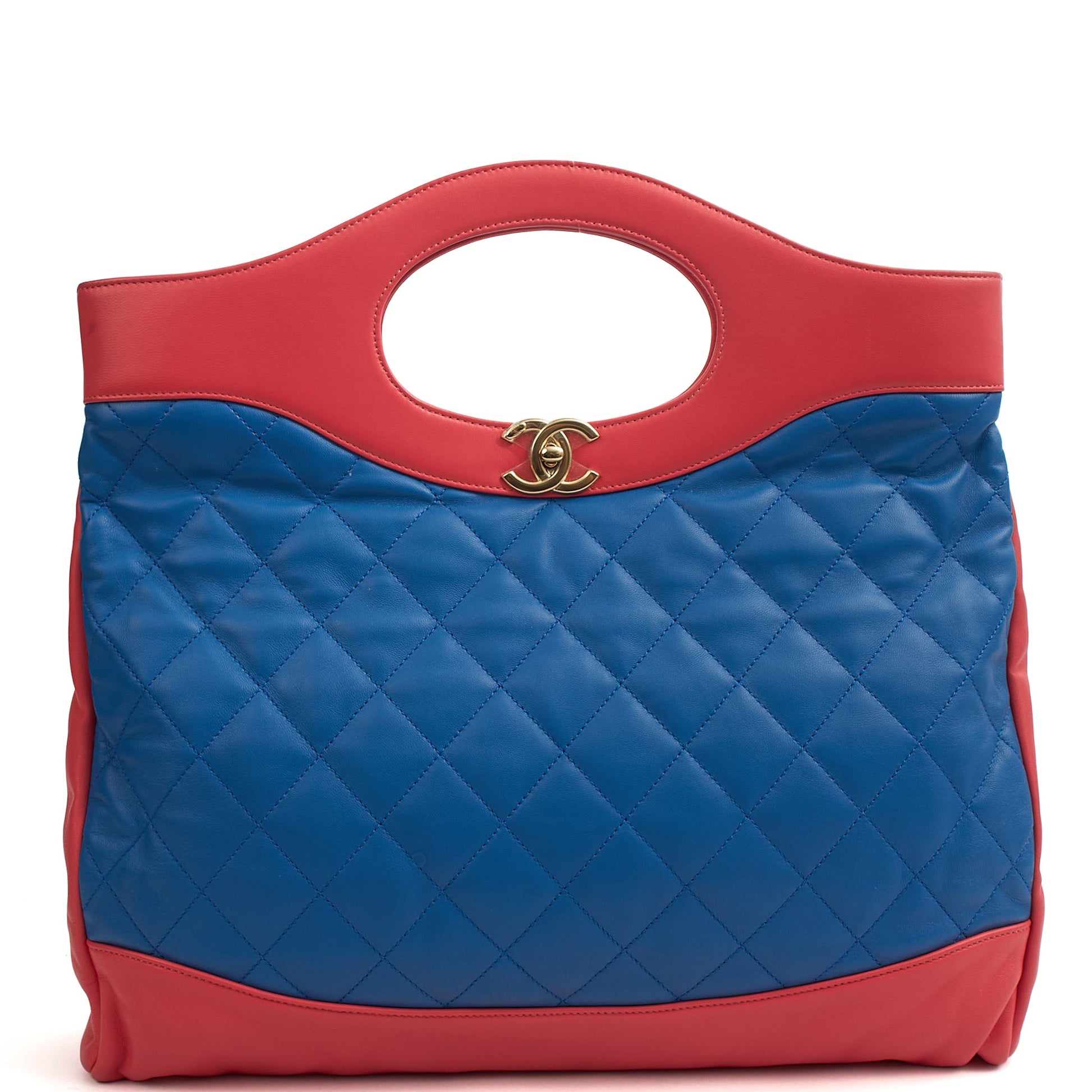 Chanel Tote 31 Large Shopping Tote in Pink, Calfskin Leather — Alternate View 11