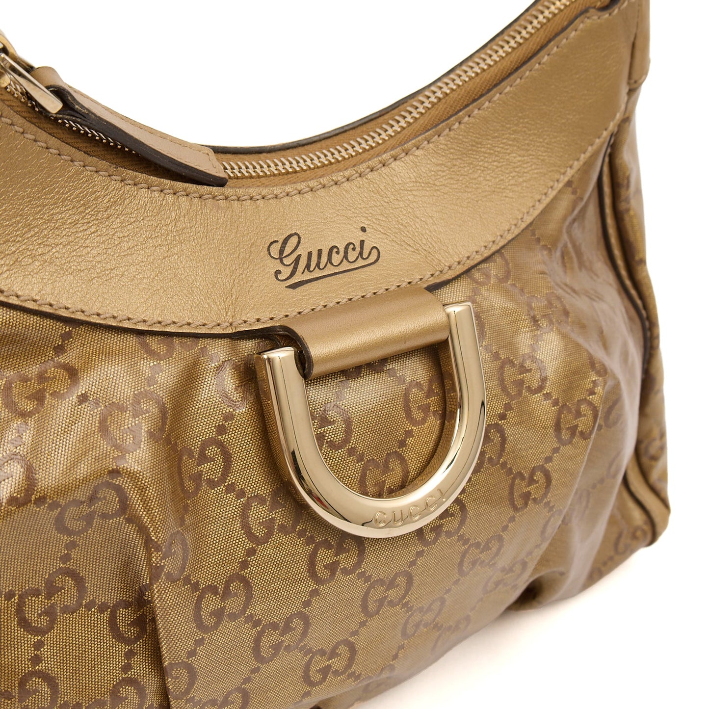 Gucci Shoulder Bag Abbey D-Ring Shoulder Bag in Metallic, Leather — Alternate View 9