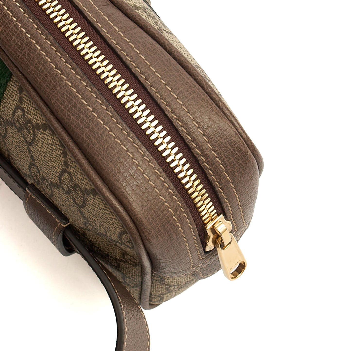 Gucci Cross Body Belt Bag in GG Supreme, Leather — Top View