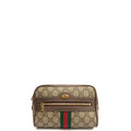Gucci Cross Body Belt Bag in GG Supreme, Leather — Front View