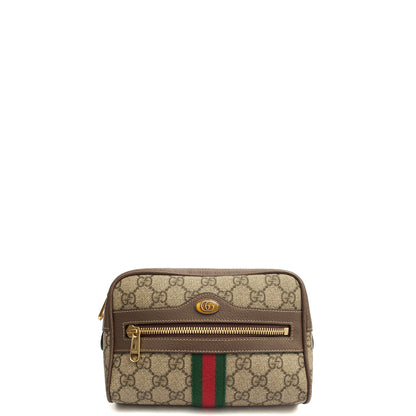 Gucci Cross Body Belt Bag in GG Supreme, Leather — Front View