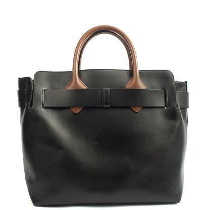 Burberry Tote Belt Bag - Medium in Black, Leather — Back View