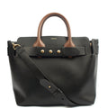 Burberry Tote Belt Bag - Medium in Black, Leather — Front View