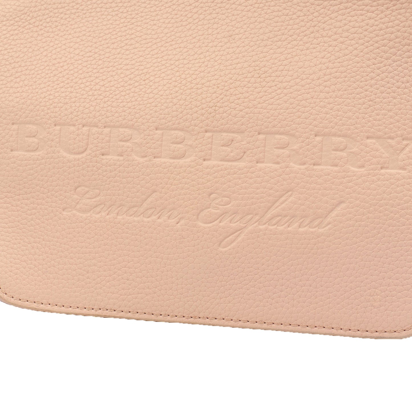Burberry Satchel Shoulder Bag in Pink, Leather — Side View