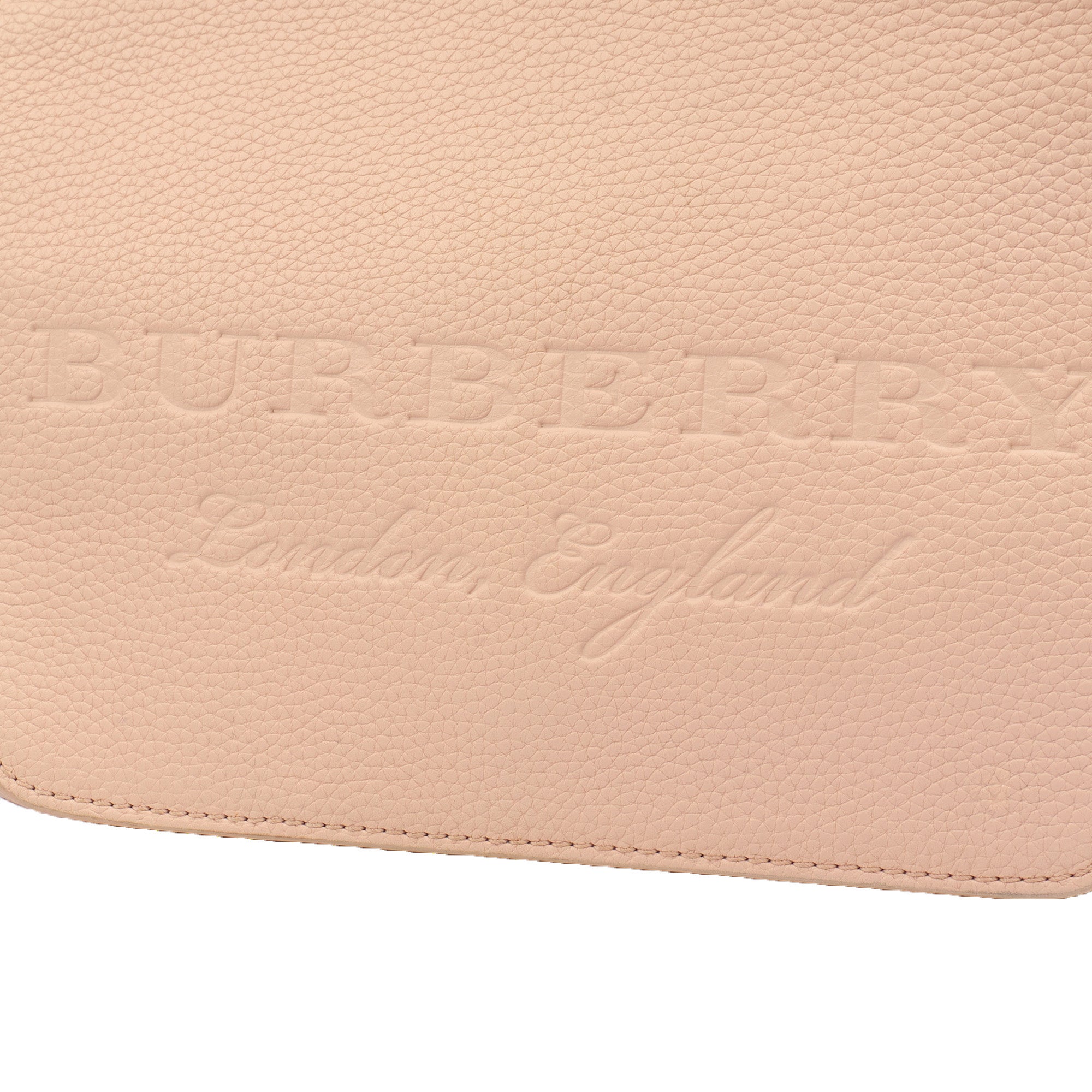 Burberry Satchel Shoulder Bag in Pink, Leather — Side View