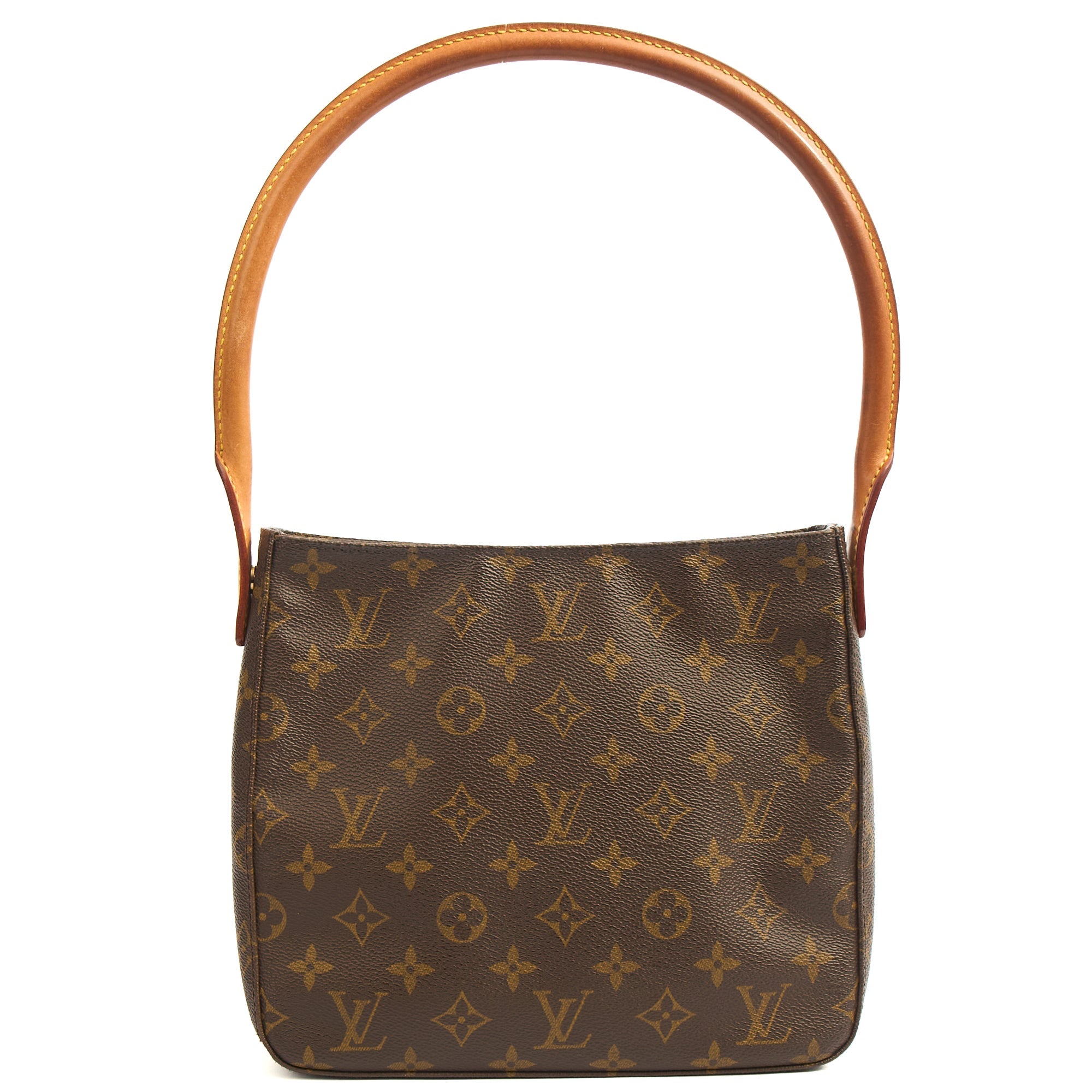 Louis Vuitton Shoulder Bag Looping PM in Monogram, Canvas — Front View