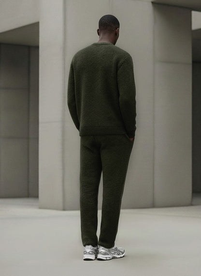 Cardair CD Logo Knit Sweater - Olive — S — Back View