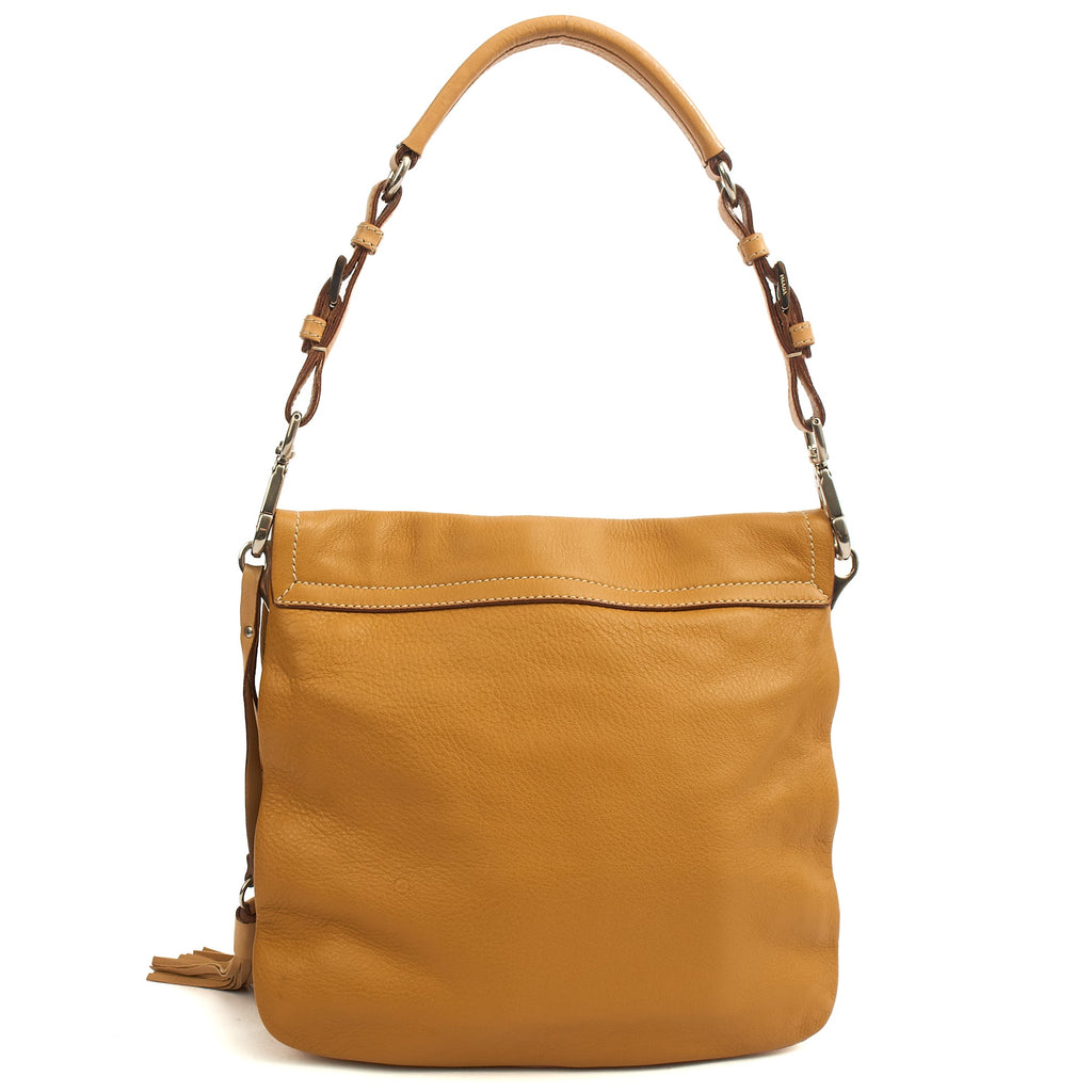 Prada Tote Tote in Cognac, Calfskin — Top View