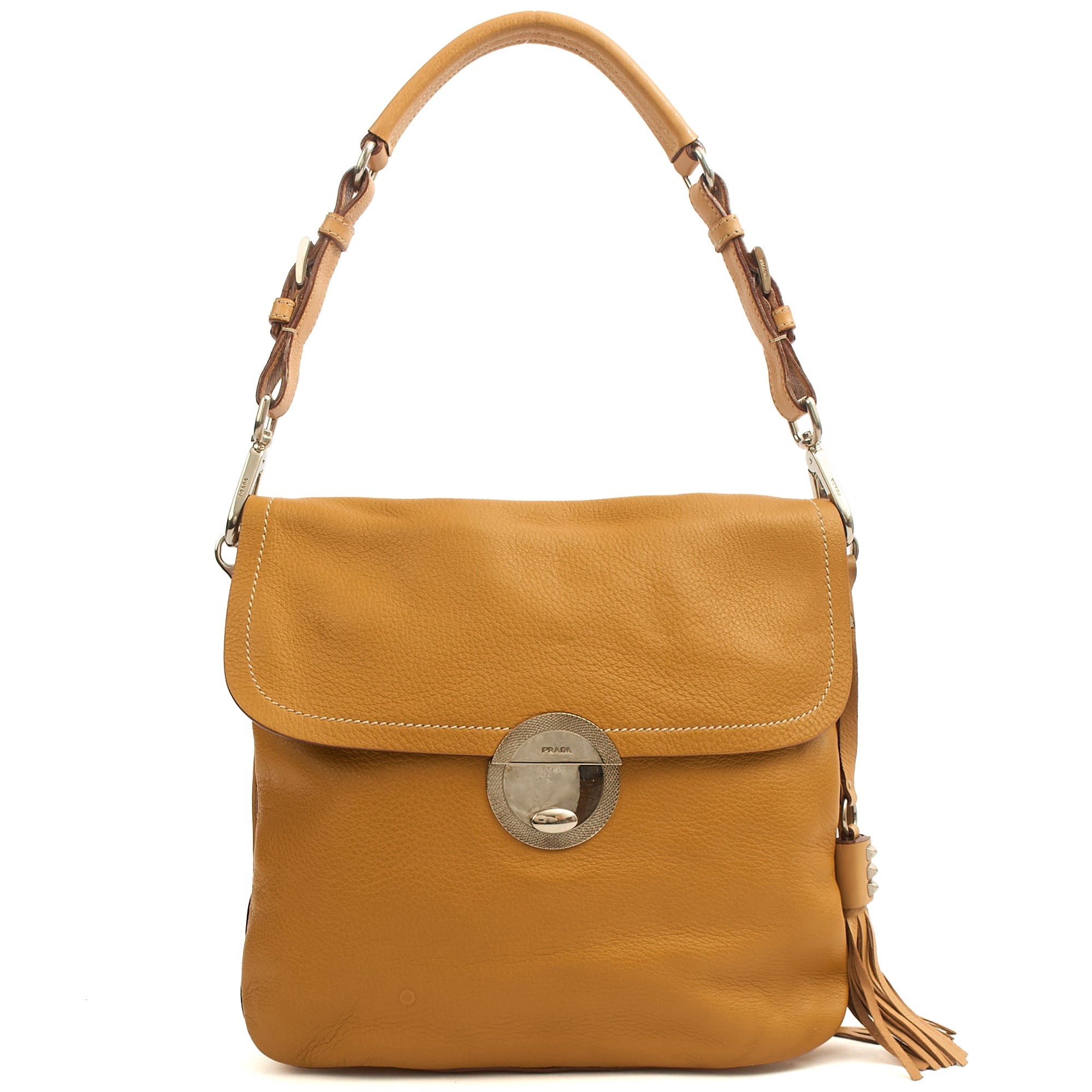 Prada Tote Tote in Cognac, Calfskin — Front View