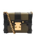 Louis Vuitton Mini Bag Petite Malle Chain in Green, Epi Leather — Front View