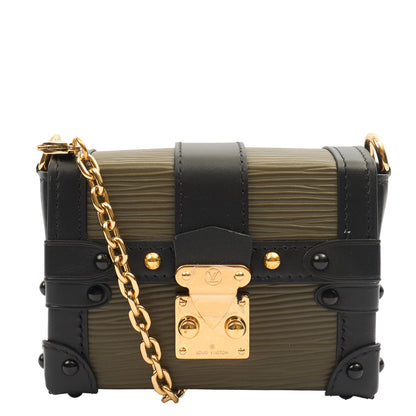 Louis Vuitton Mini Bag Petite Malle Chain in Green, Epi Leather — Alternate View 9