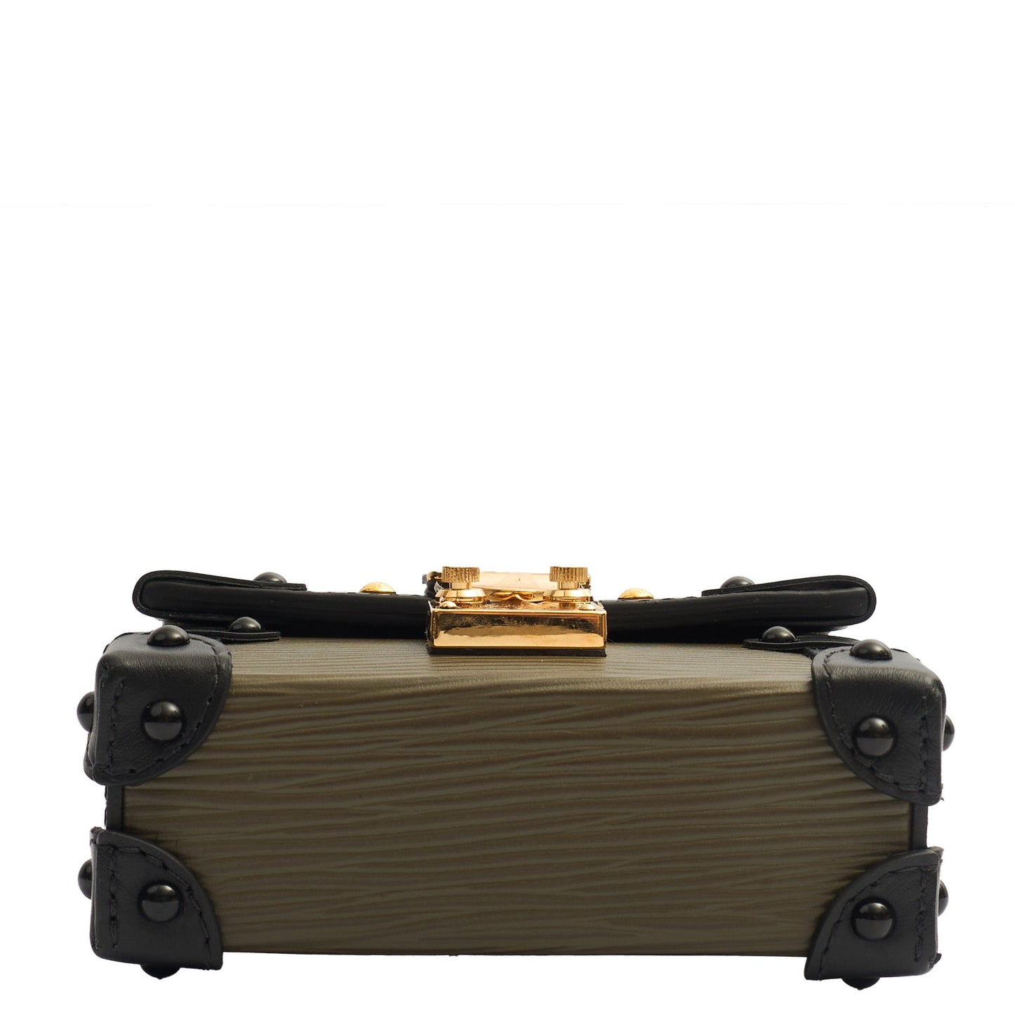 Louis Vuitton Mini Bag Petite Malle Chain in Green, Epi Leather — Detail View