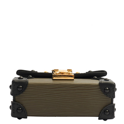 Louis Vuitton Mini Bag Petite Malle Chain in Green, Epi Leather — Detail View