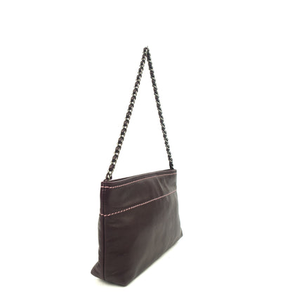 Chanel Mini Bag Vintage Shoulder Bag in Purple, Lambskin Leather — Alternate View 18