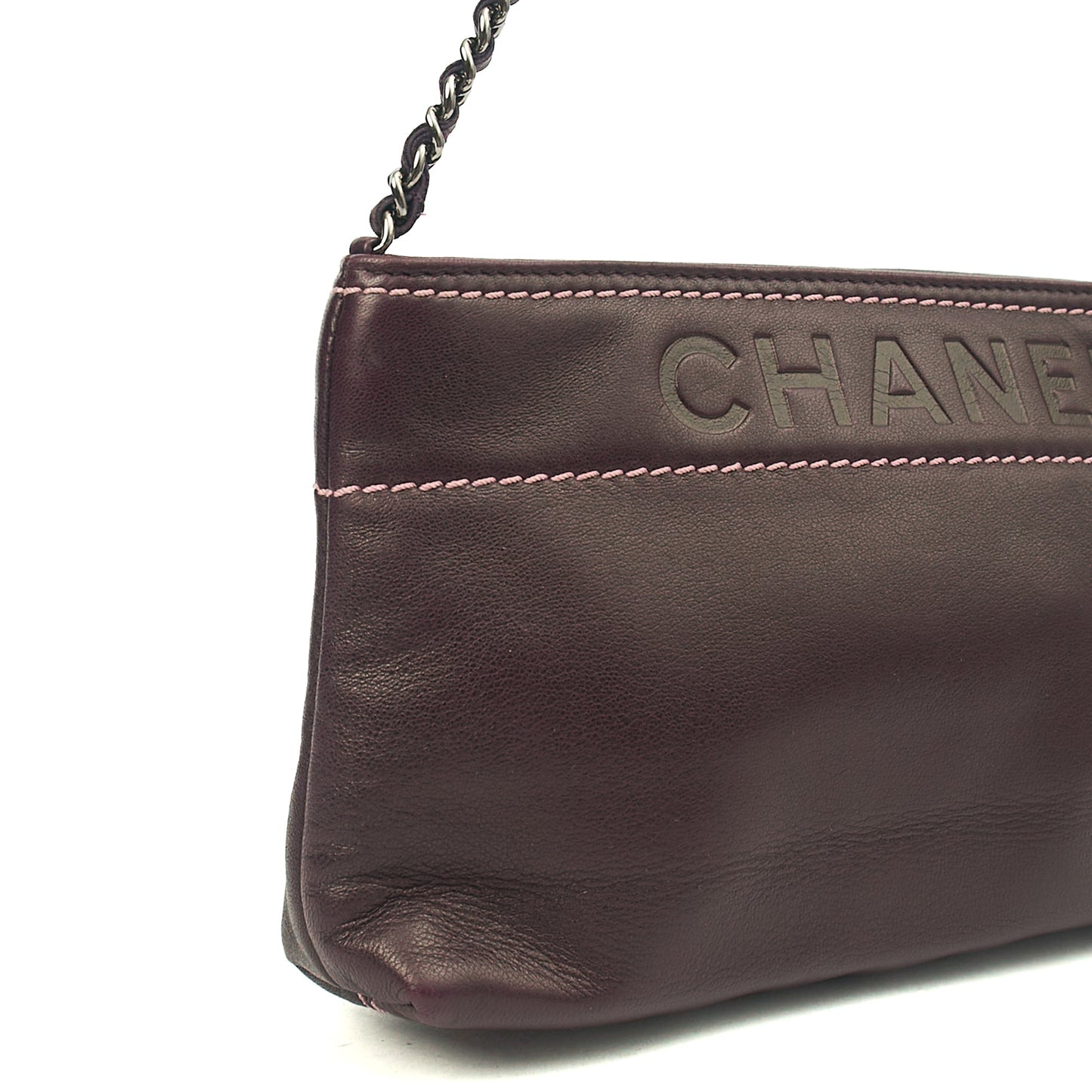 Chanel Mini Bag Vintage Shoulder Bag in Purple, Lambskin Leather — Alternate View 7