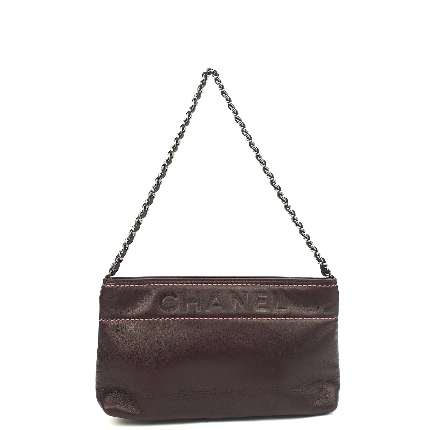 Chanel Mini Bag Vintage Shoulder Bag in Purple, Lambskin Leather — Alternate View 17