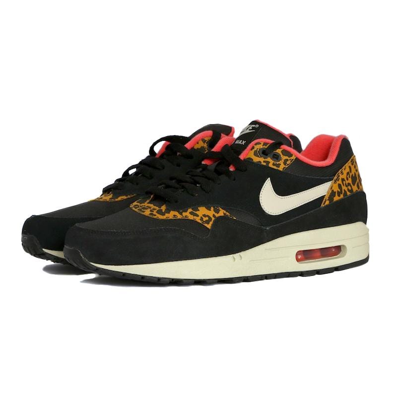 Nike Air Max 1 Leopard Pack Black Sandtrap Gold Leaf — UK 3 | EU 35.5 | US 3.5 — Front View