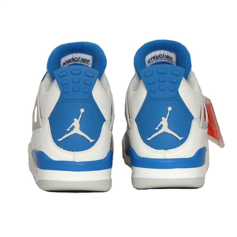 Air Jordan 4 Retro White & Military Blue — UK 3 | EU 35.5 | US 3.5 — Top View