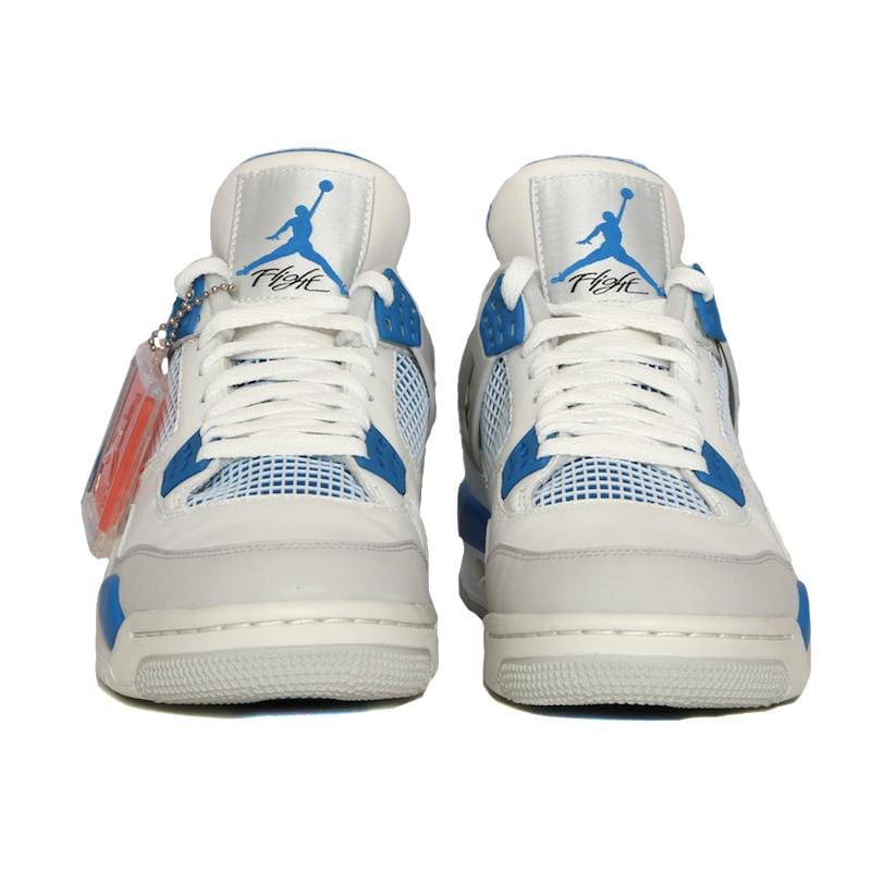 Air Jordan 4 Retro White & Military Blue — UK 3 | EU 35.5 | US 3.5 — Back View
