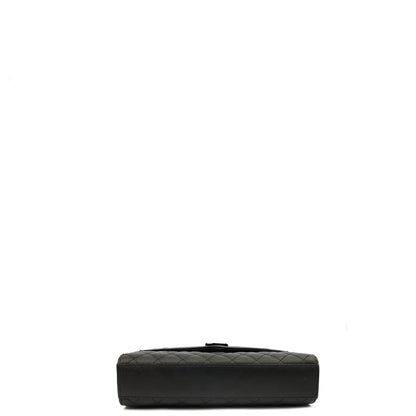 Saint Laurent Shoulder Bag Envelope - Medium in Black, Leather — Detail View