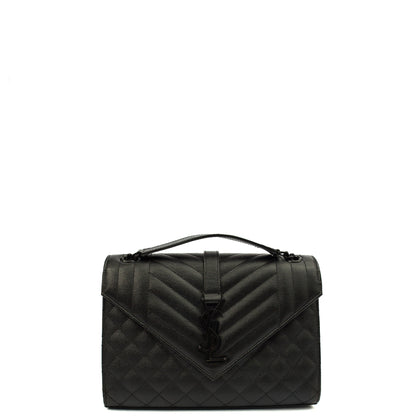 Saint Laurent Shoulder Bag Envelope - Medium in Black, Leather — Alternate View 8