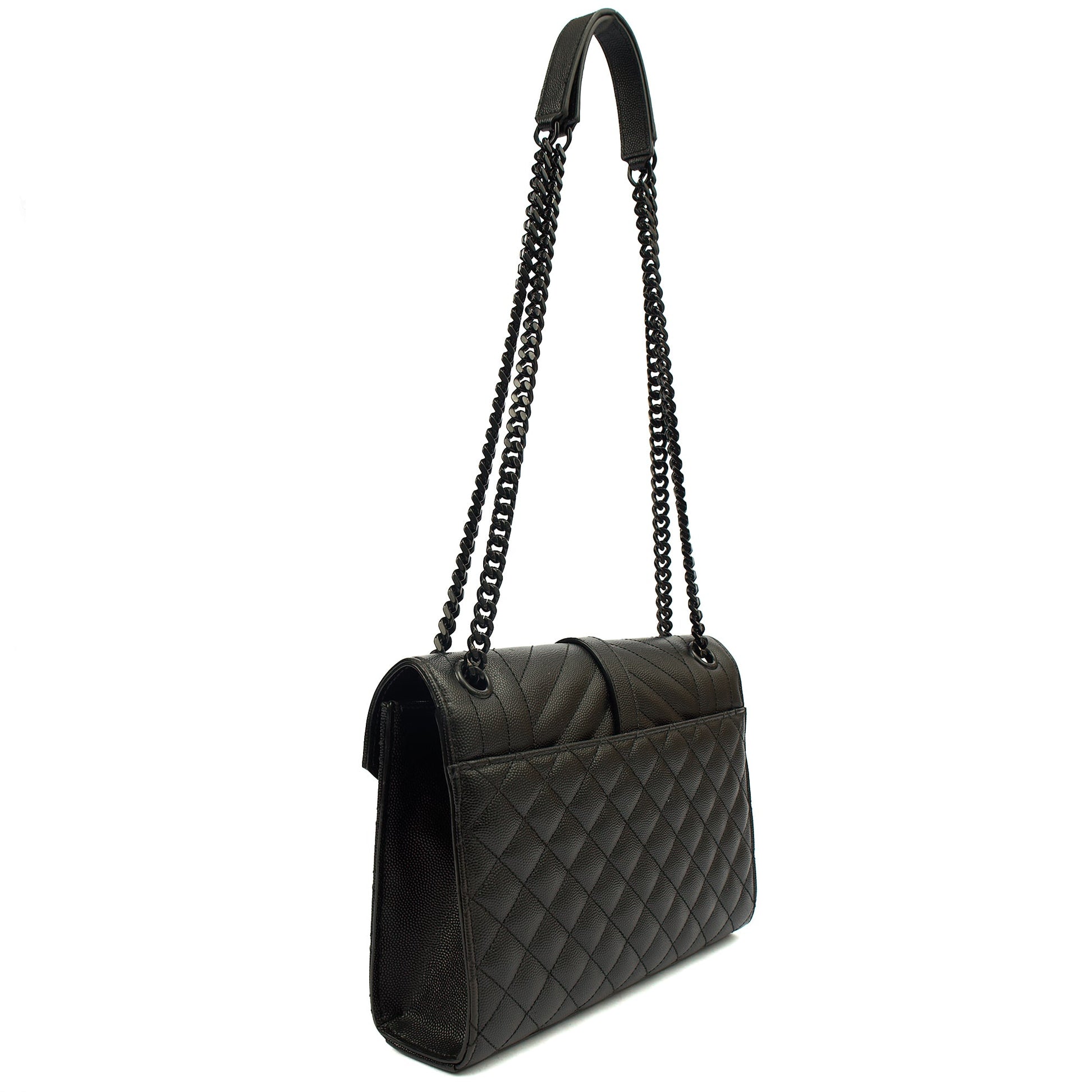 Saint Laurent Shoulder Bag Envelope - Medium in Black, Leather — Alternate View 10