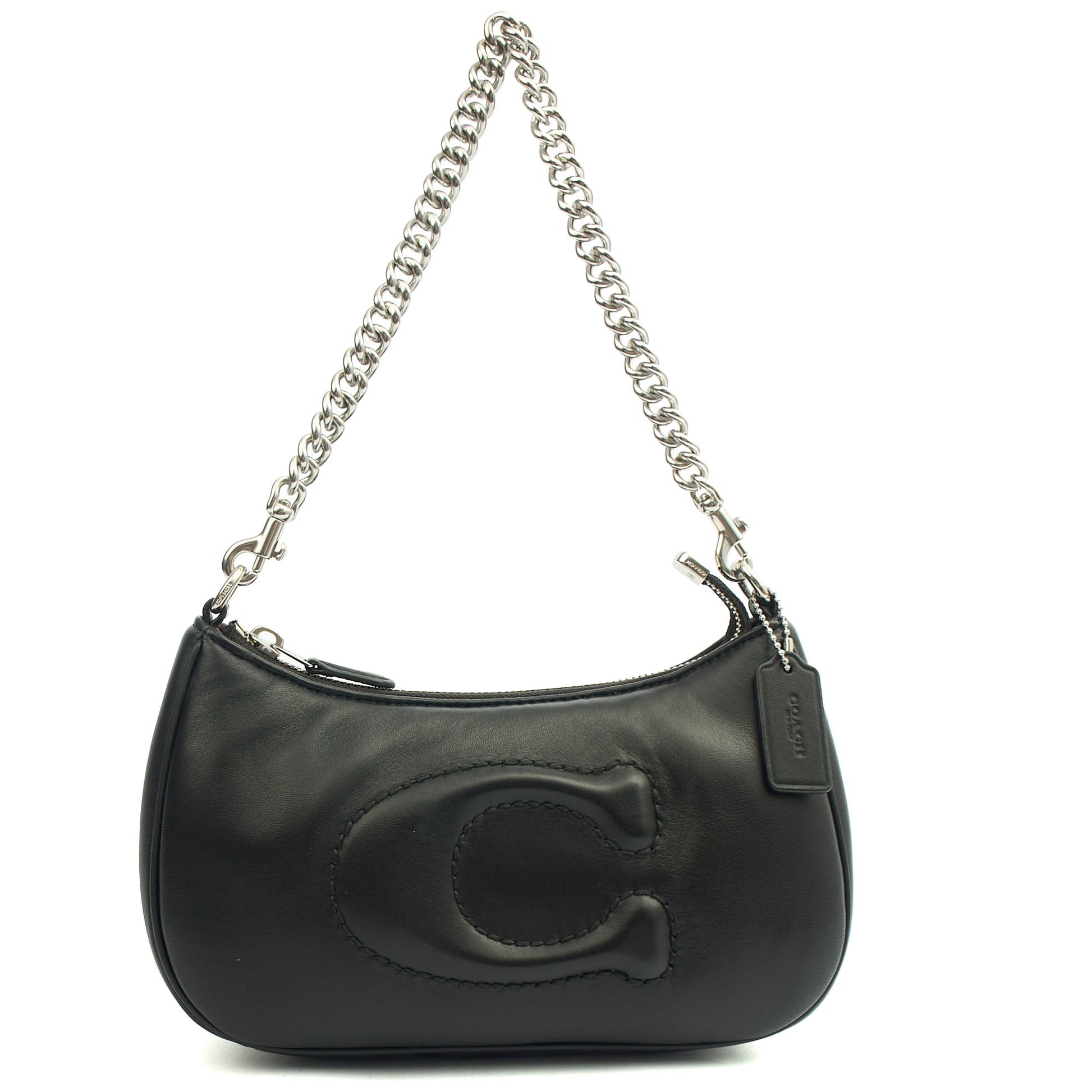 Coach Cross Body Teri Shoulder Bag in Black, Leather — Front View
