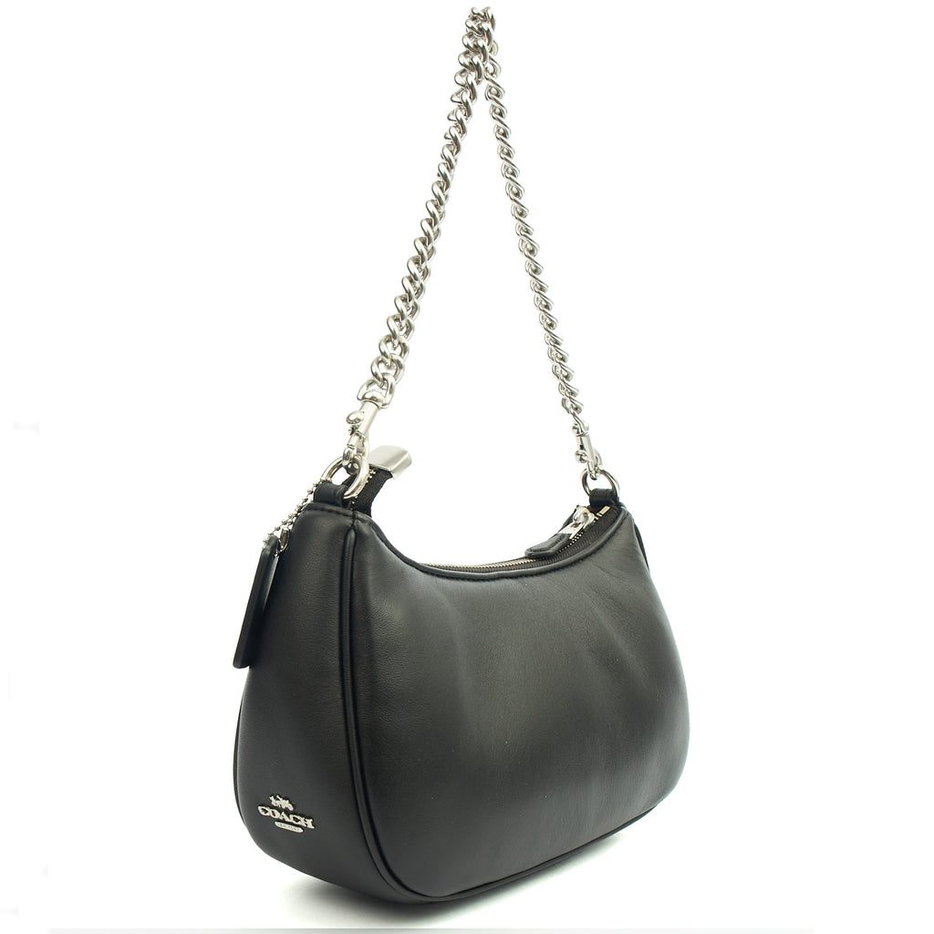 Coach Cross Body Teri Shoulder Bag in Black, Leather — Side View
