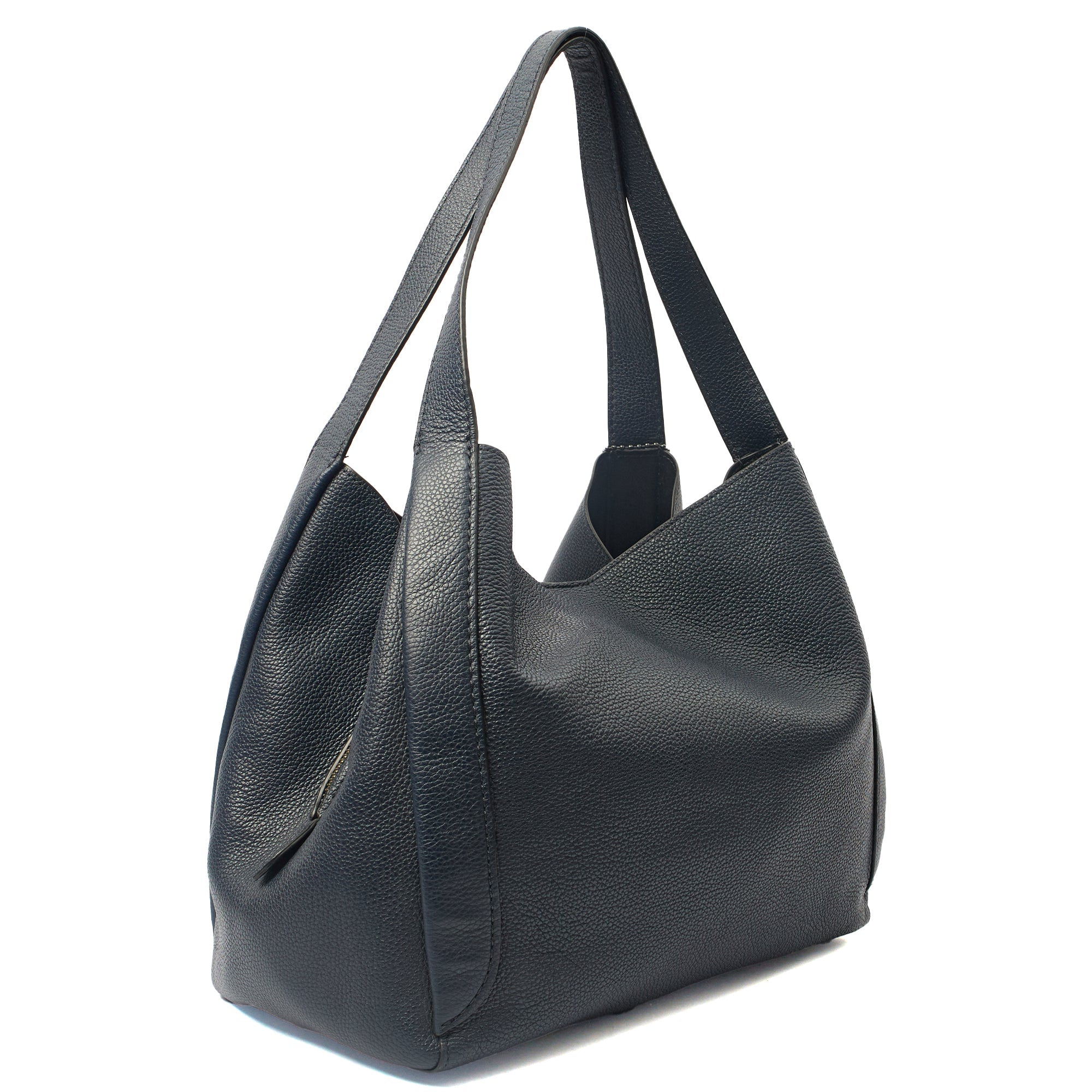 Coach Tote Hadley Hobo in Black, Leather — Side View