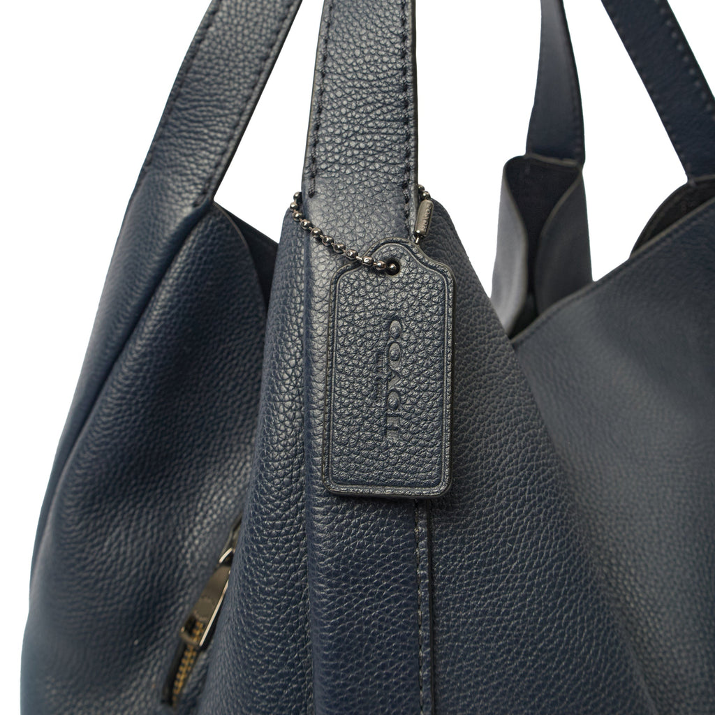 Coach Tote Hadley Hobo in Black, Leather — Detail View