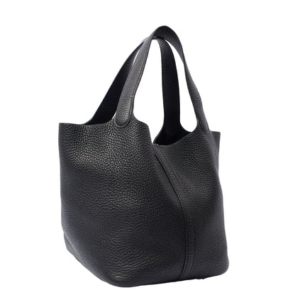 Hermes Picotin 22 in Black, Clemence Leather — Alternate View 13