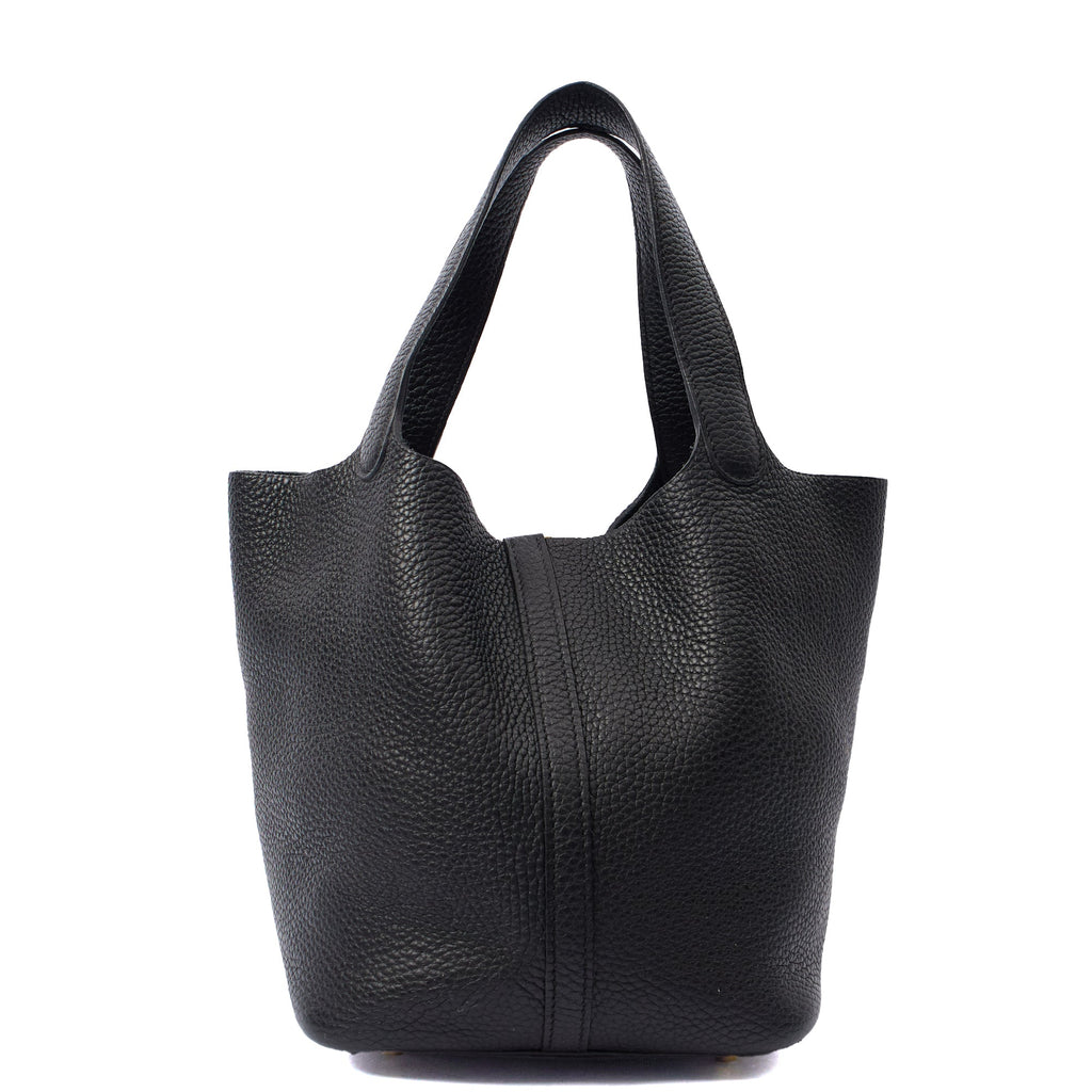 Hermes Picotin 22 in Black, Clemence Leather — Alternate View 14