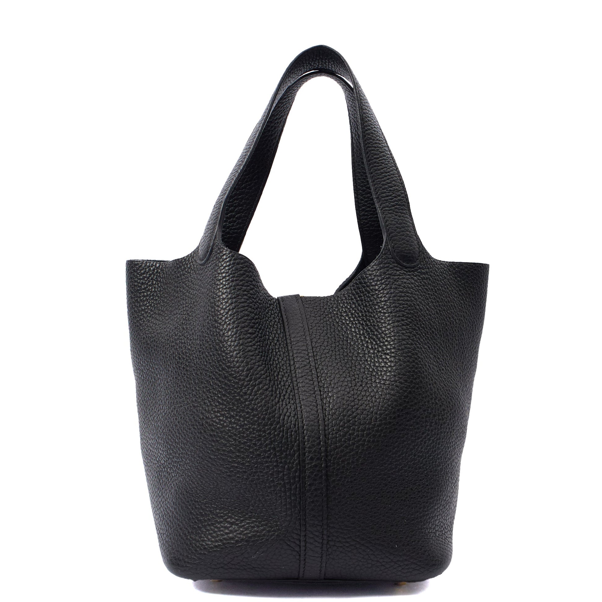 Hermes Picotin 22 in Black, Clemence Leather — Alternate View 14