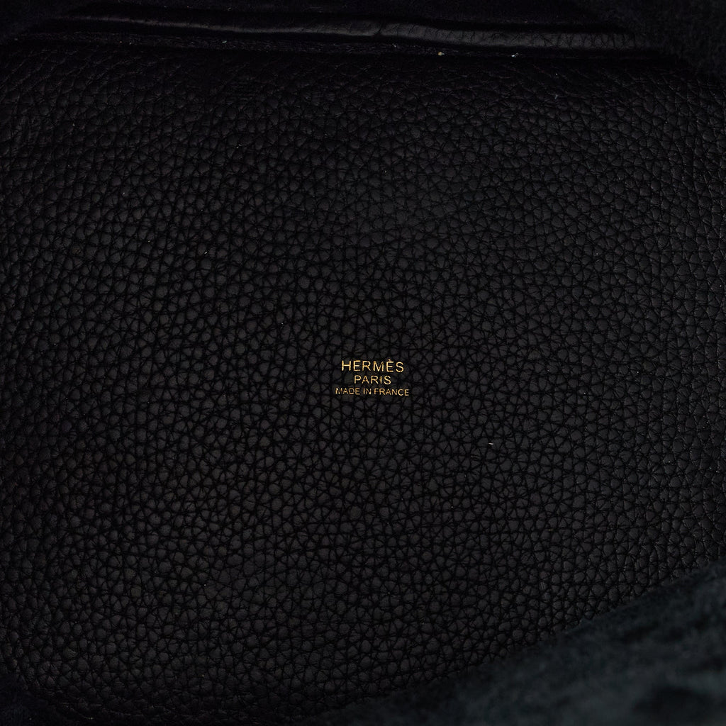 Hermes Picotin 22 in Black, Clemence Leather — Alternate View 19